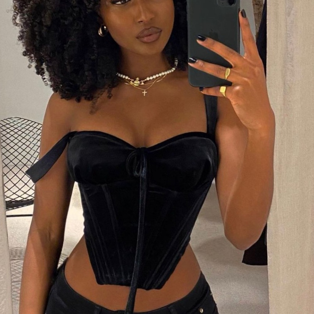 House of cb black corset top